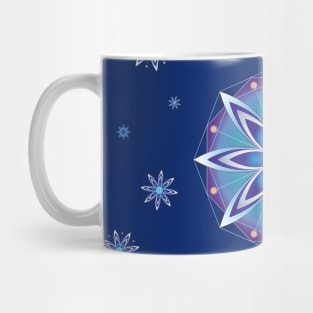 Blue flowers mandala Mug